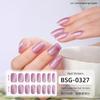 Onion Pink Gradient Explosive Semi-cured Manicure Stickers Pearlescent Purple Gel Nail Stickers