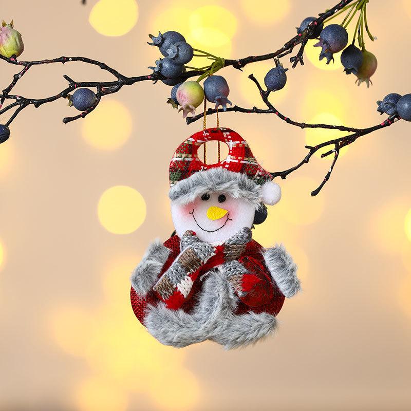 Neuer Stil Weihnachtsbaumzubehör Anhänger Weihnachtspuppe Weihnachtsdekorationen Tanzende Stoffpuppe Anhänger Geschenk
