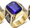 Punk Masonic Rings Big Stone for Men Sliver Color Stainless Steel Vintage AG Freemason Classic Jewelry Gifts Dropshipping