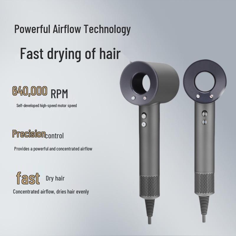 High-Speed Professional HD08 Hair Dryer with Five Nozzles for Salon and Home Use
