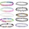 1 pezzo Moda Vintage Elastico Intrecciato Filo di Pesce Choker Gotico Nero Collana Choker per Ragazza Punk Regalo Donna