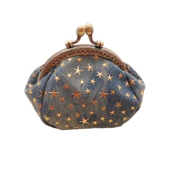 Five-Pointed Star Coin Purse Mini Kiss-Lock Change Purse