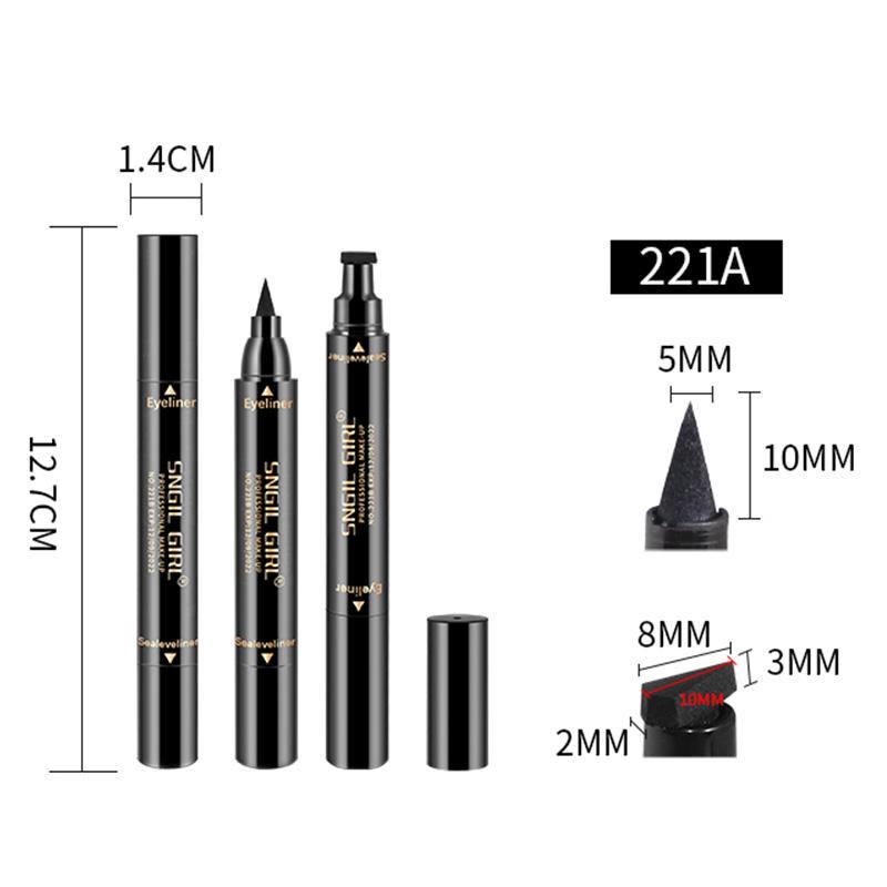 2 In 1 Eyeliner Pen Eye Liner Waterproof Pencil Long-lasting Liquid Eyeliner Glitter Makeup