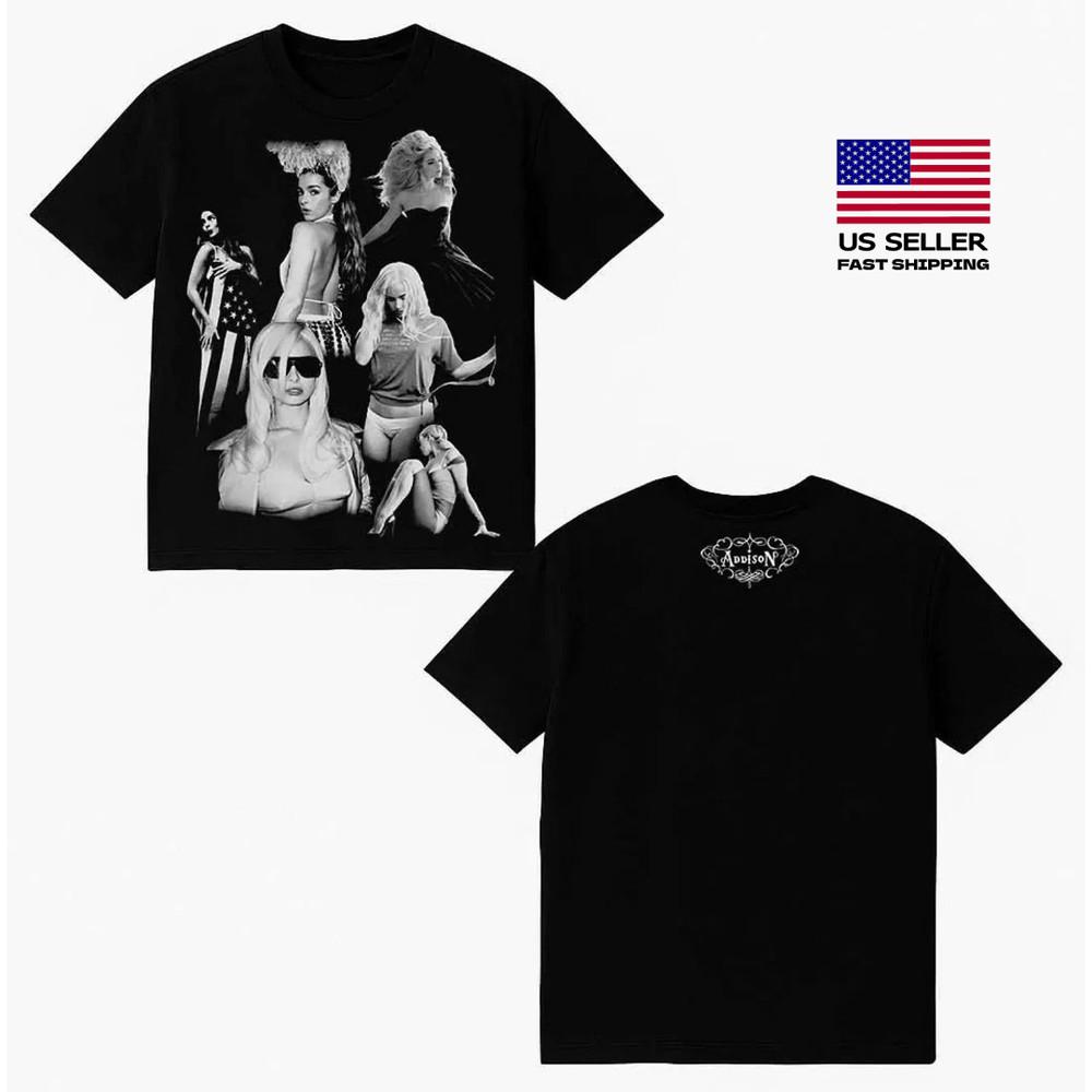 Addison Rae 2025 Tour Dates Inspired Music Cooncert Unisex Unisex T-Shirt S