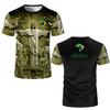 Men's T-Shirts Men's Sports Fashion 3D Printing Fitness Aroud Neck T-shirt