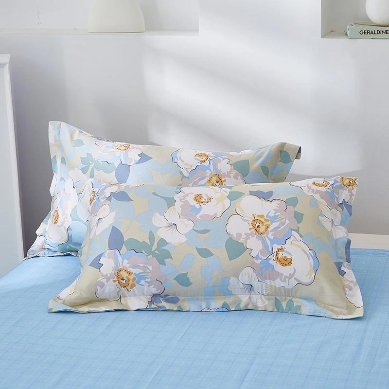 Cotton Printed Cartoon Pillowcase 2 Pieces Comfortable and Soft 48x74cm Pillow Cases