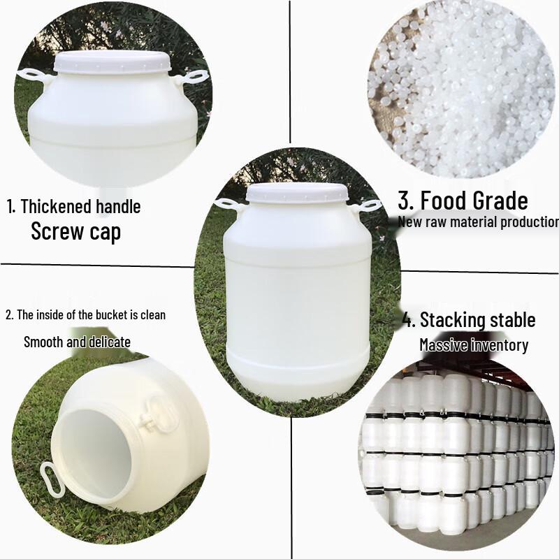 Juxin Wide Mouth 60L Round PC Plastic Storage Bucket