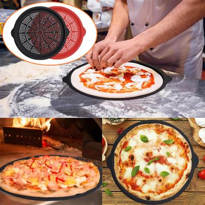 16 tums pizzapanna non-stick silikon pizzabricka med hål för ugn