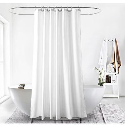 180 * 180CM White Polyester Waffle Shower Curtain Hotel Waterproof Solid Color Toilet Curtain No Drilling Summer Shower Curtain