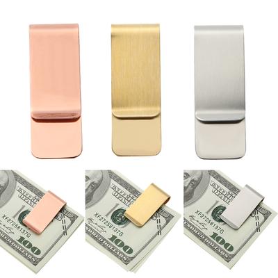 Edelstahl Geldbörse Kartenclips Kreativer Business Banknotenordner Tragbar Minimalistisch Multifunktional für Hosentasche
