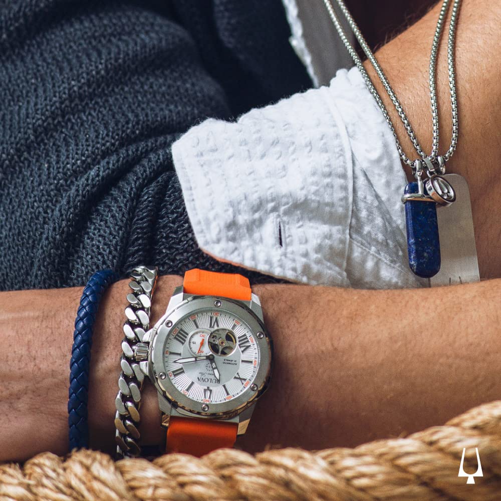 Bulova Marine Steel One Size Silver Tone Star-98A226