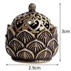 Decorative Incense Burner Retro Copper Small Lotus Incenser Holder Censer Desktop Coffee Table Ornament For Shop Office Home
