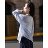 Women's Tie-Dye Artistic Stripe Batwing Sleeve Loose Shirt