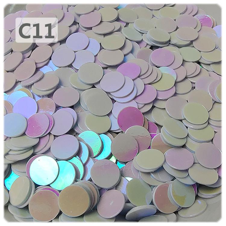 Yaleduo 6mm Flache Runde Pailletten ohne Loch für DIY-Bastelarbeiten, Handy-Dekor, Epoxidharz-Kunst und Nageldesign