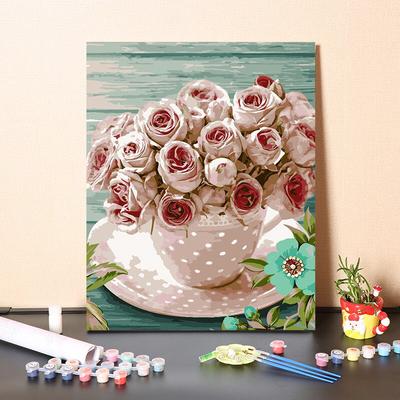 DIY Paint By Numbers Oil Painting Kit Canvas DIY Oil Painting By Numbers Wall Art Decorations for Home Gift Arts & Hobbies