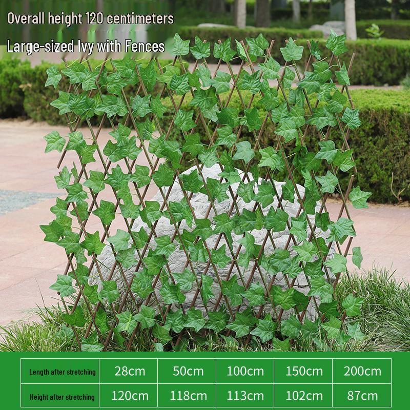 Retractable Wooden Picket Fence for Outdoor Greenery and Balcony Decoration