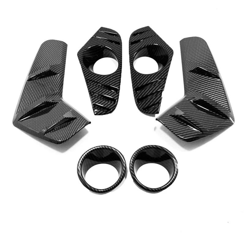 For Toyota RAV4 RAV 4 XA50 - ABS Carbonfiber Front Foglight Fog Light Lamp Cover Trim Frame Sticker Exterior Accessories