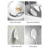 2PCS Toilet Brush and Holder Wall-mounted Soft Bristles Toilet Brush Cleaner No-drilling Bathroom