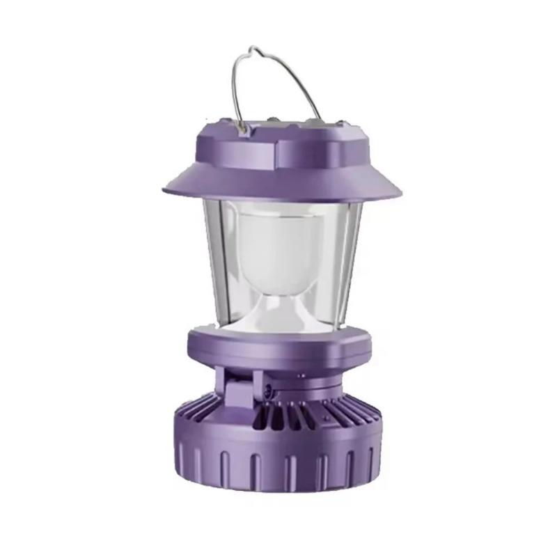 Barbecue fan camping light rechargeable tent environmental light outdoor portable emergency work light bright flashlight fishing hiking