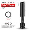 Clé à douille 1/2 tête hexagonale 8-24mm Adaptateur Clé Convertisseur Douille profonde Outils de retrait de pneu