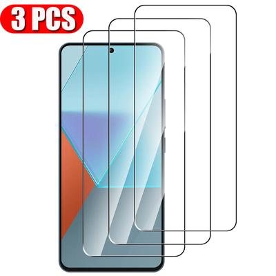 3PCS HD čiré průhledné chrániče obrazovky Tvrzené sklo pro Redmi 13C Note 13 / Note 13 Pro 5G 4G POCO X6 M6 Pro 4G 5G
