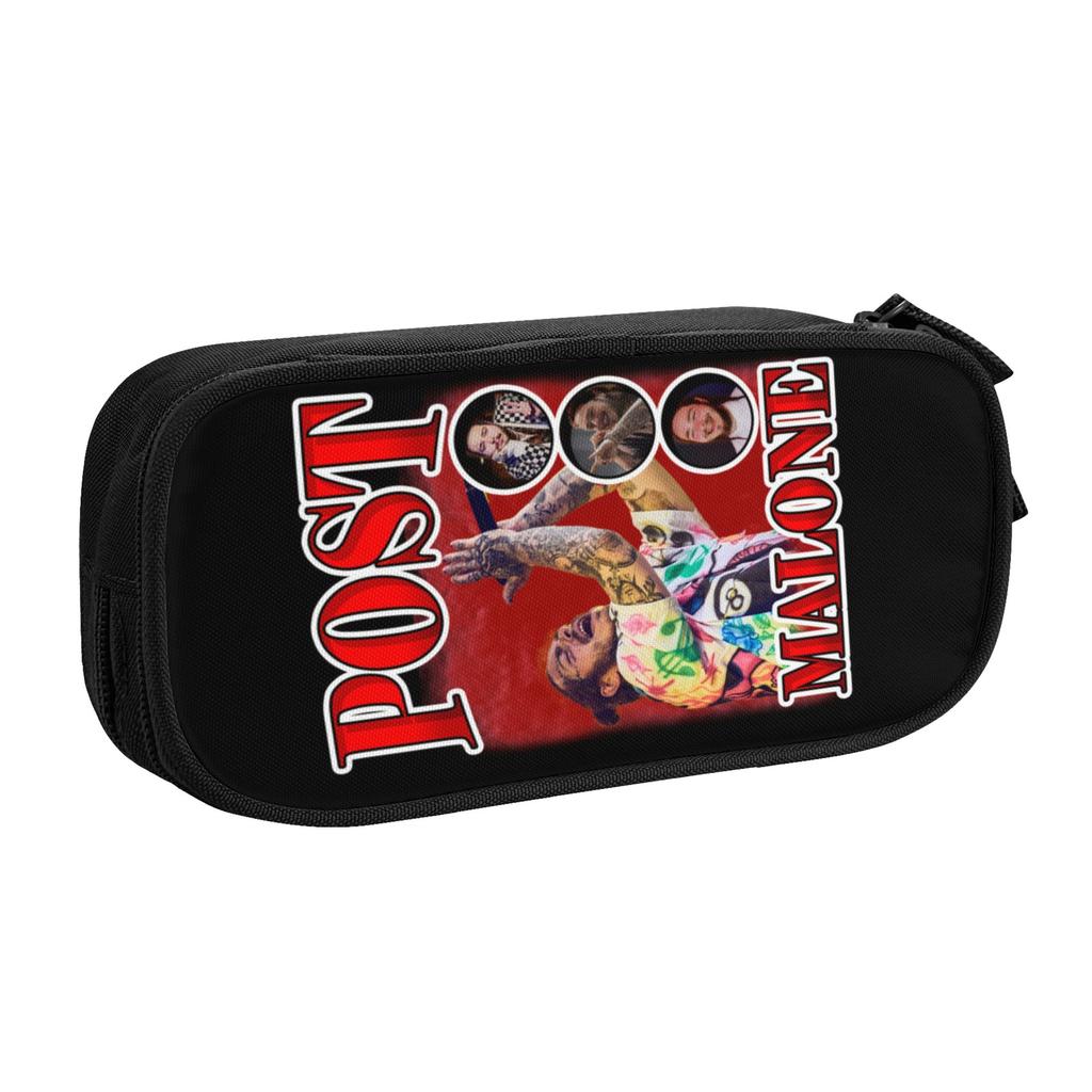 Posts Malones American Popular Rapper Kawaii Pencil Case Boy Girl Large Capacity Pencil Pouch School Supplies