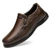 Neue, modische Leder-Freizeitschuhe für Herren mit weicher Sohle, bequem und atmungsaktiv, ideal zum Autofahren, für den Outdoor-Bereich und als Business-Loafer mit dicker Sohle.