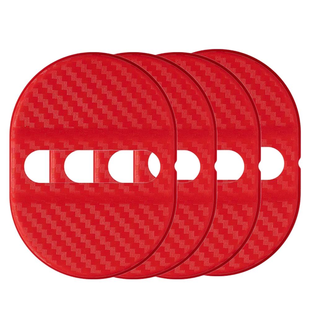 Universal Car Door Lock Protector 4 Pieces Self-Adhesive Auto Decorative Accessories Car Door Lock Rustproof Cover Interior Mirrors 6