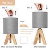 Modern Minimalist Wood Tripod Table Lamp for Hotel, Bedroom, or Study Room