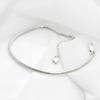 925 Silver Heart Snake Single Chain Layered Fashion Silver Bracelet
