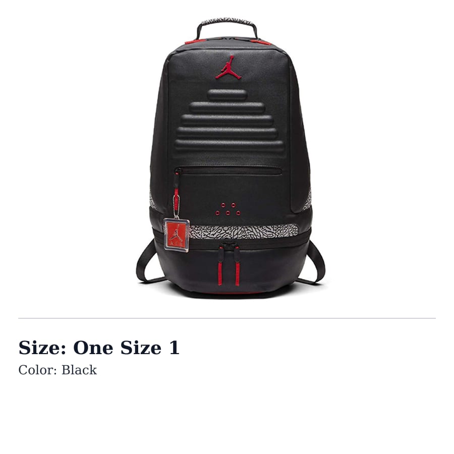 Jordan Polyester Basketball Bag Backpack Unisex Black HA4473-005