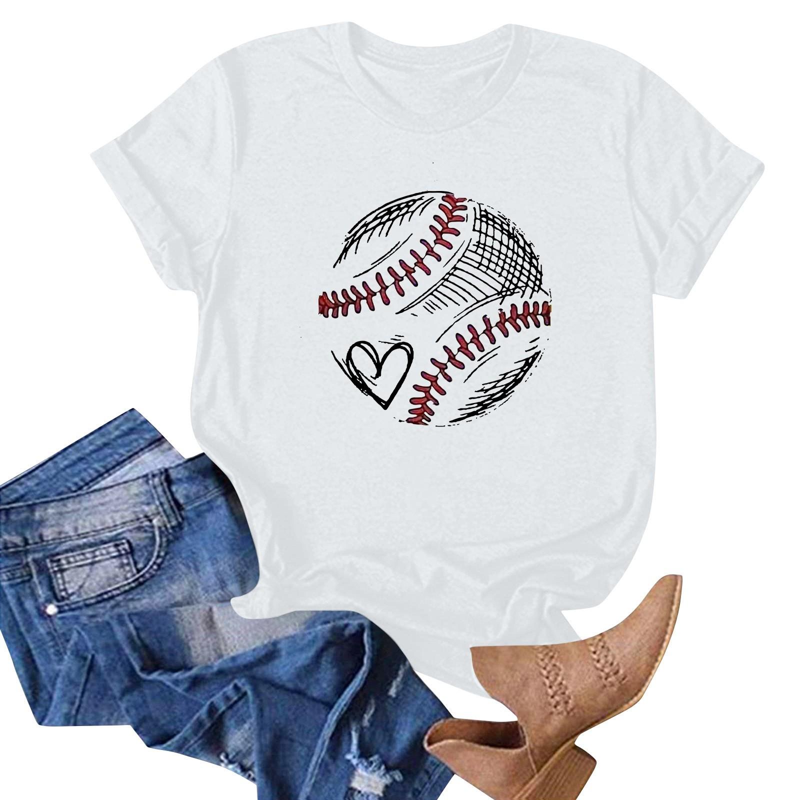 

Женский модный повседневный свободный пуловер с коротким рукавом и принтом с круглым вырезом XL белый