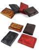 Vintage Vegetable Tanned Cowhide Accordion Card Holder and Simple Driver's License Case