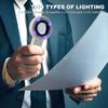 60X Handheld Magnifier 2 Lighting Mode Portable Lighted Magnifier Wear Resist Lighting Book Magnifier for Seniors Reading Repair