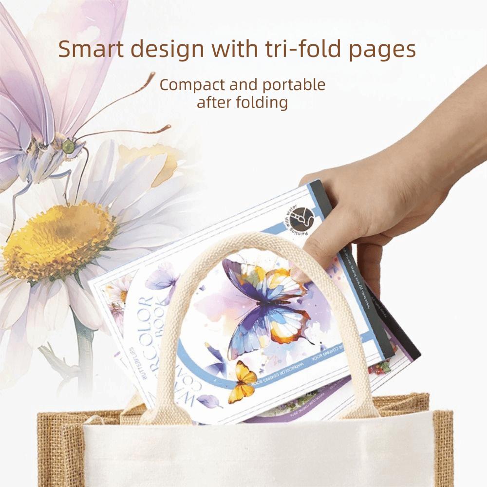 Decompression Coloring Book Set Tri-fold Drawing Notebook New Art Painting Book  Art Painting