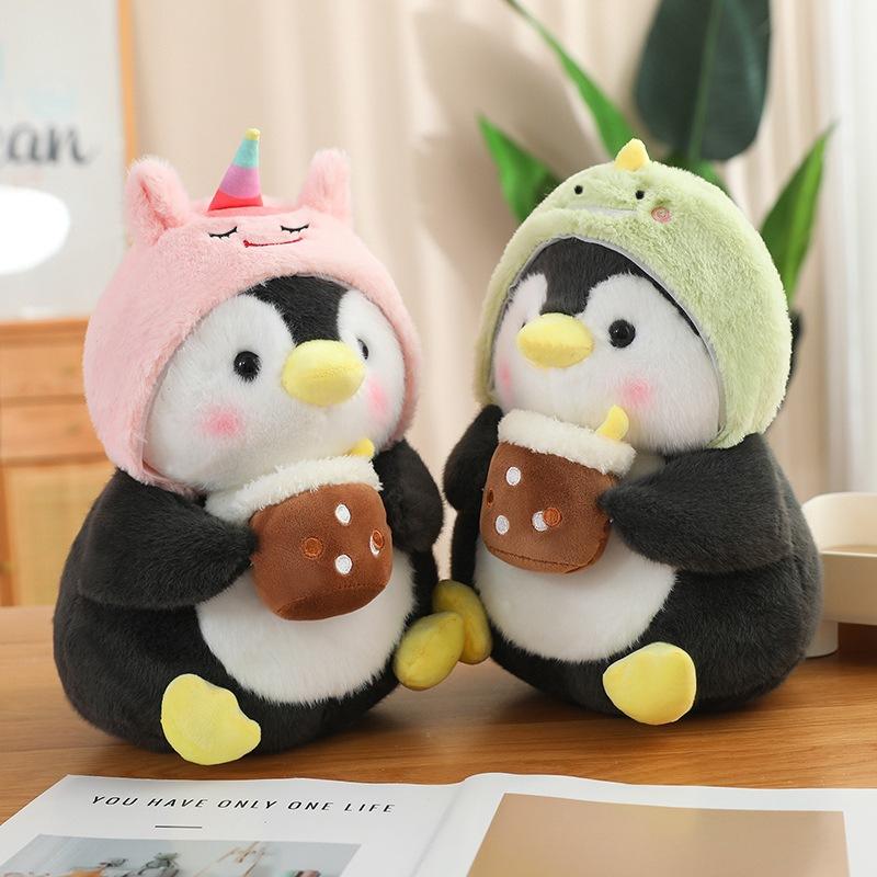Writing A Notebook Girls Dundu Milk Tea Doll Penguin Toast Unicorn Snake Fish And Roast Dinosaur Large-Sized Pearl Milk Tea Food Pillow