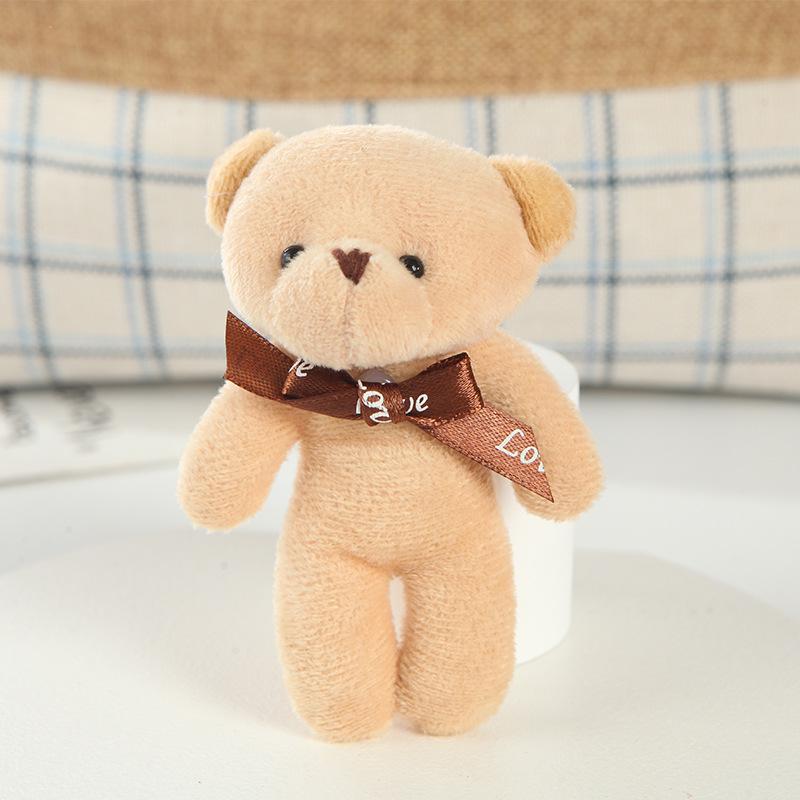 12cm Bear Plush Toys Mini Teddy Bear Dolls Small Gift for Party Wedding Present Pendant Cute Teddy Doll keychain gifts