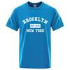 Brooklyn Est. 1631 New York Letter Print Tričko Muž Neformální Volná Trička Letní Bavlněné Topy Móda Prodyšné Tričko Oblečení