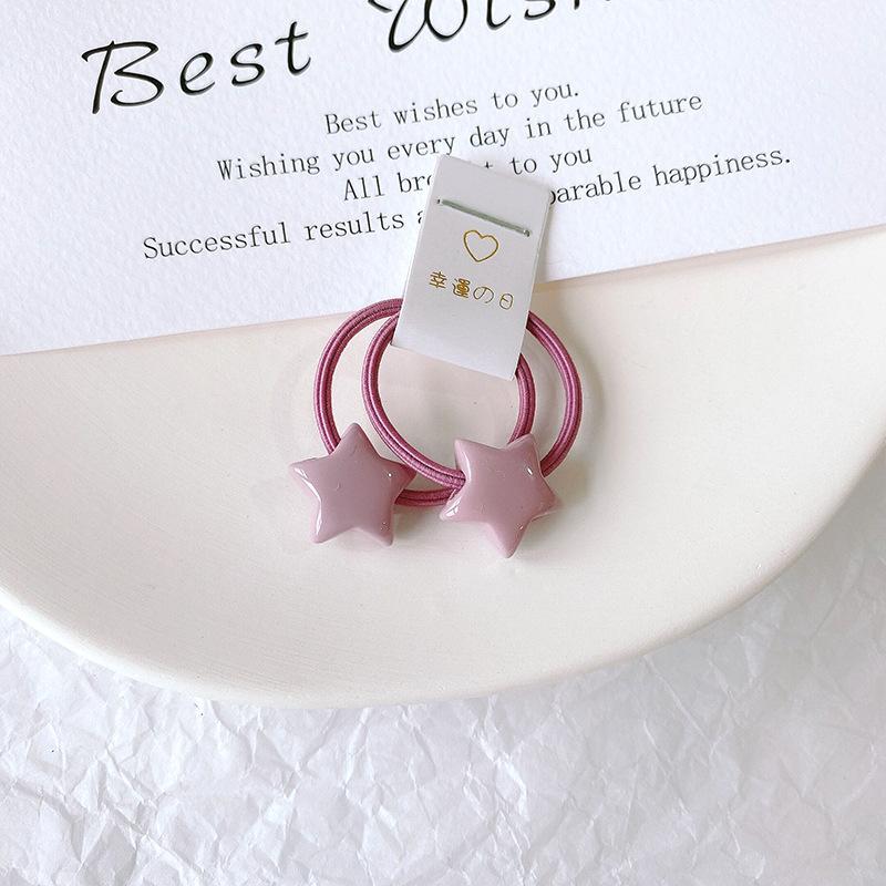 2 יחידות להקות שיער אלסטיות לתינוקות בנות צבע סוכריות טבעת שיער חבל שיער ילדים כיסוי ראש ילדים פעוט אביזרים