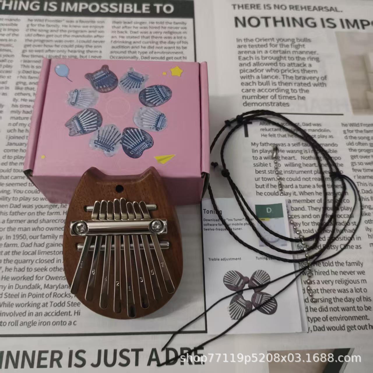 Hot-Selling Thumb Piano Kalimba Pendant with Musical Instrument Sticker