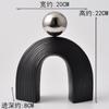 Minimally Artistic Sculptur black electroplated gold ball resin arch Figurines Creative Art Ornaments Desktop Decoration Crafts