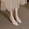 Huizhou women's shoes 2025 spring and summer new high heels women's senior sense of gradual change leather single shoes fine heel not tired feet