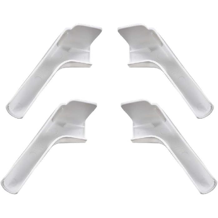 PIT66 RV Rain Gutter Spout Long Version Gutter Spout 3 1/2" Long 4pcs White