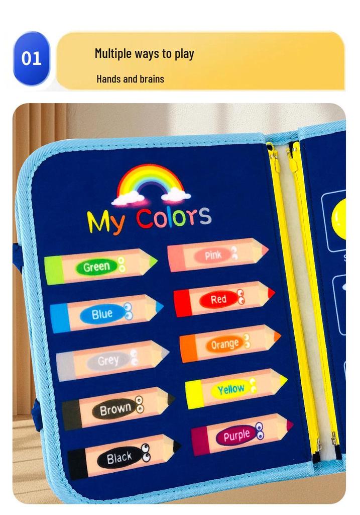 Grenzüberschreitendes Montessori Baby- & Kinder-Beschäftigungsfilzbuch - Frühe Bildung & DIY-Lernen