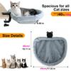 Cat Desk Bed One-Click Folding Sunken Design Space-Saving Semi-Circular Cat Desk Hammock Perch For Home Office Indoor Cats