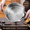 316 Stainless Steel Rivetless Stew Pot with Two-Layer Silicone, Large Capacity for Steaming and Simmering.