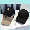 Baseball Cap With Embroidered R Letter For Outdoor Sun Protection Casual Wear