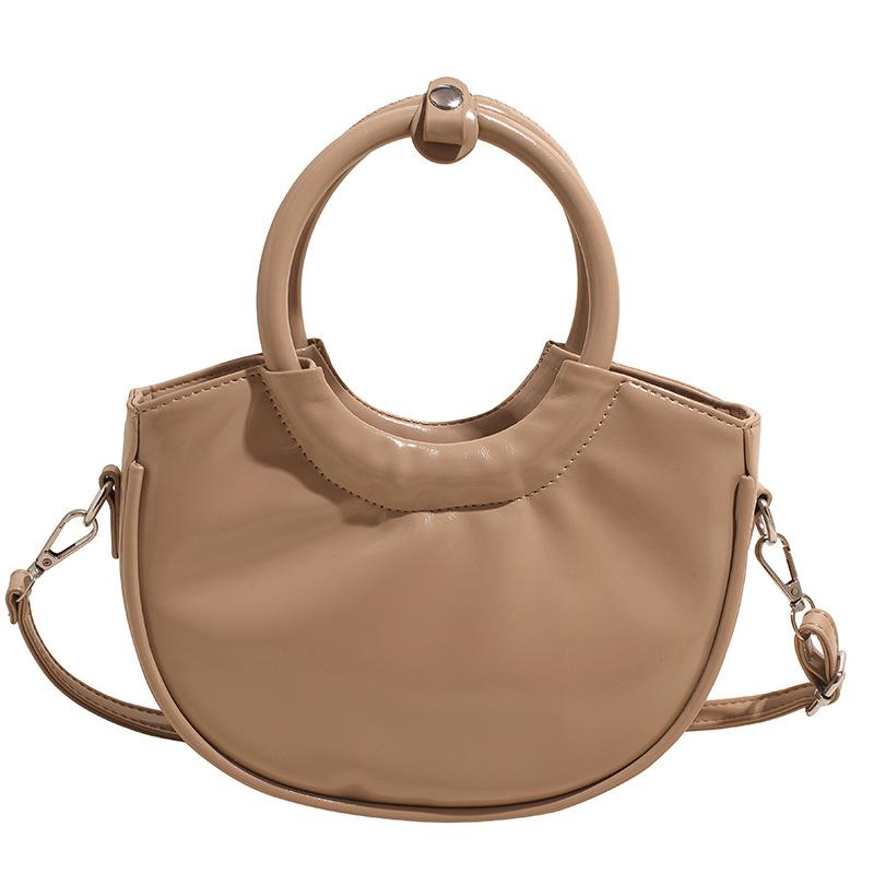 Korean niche solid color portable vegetable basket bag women's 2025 new fashion versatile ins style premium messenger bag