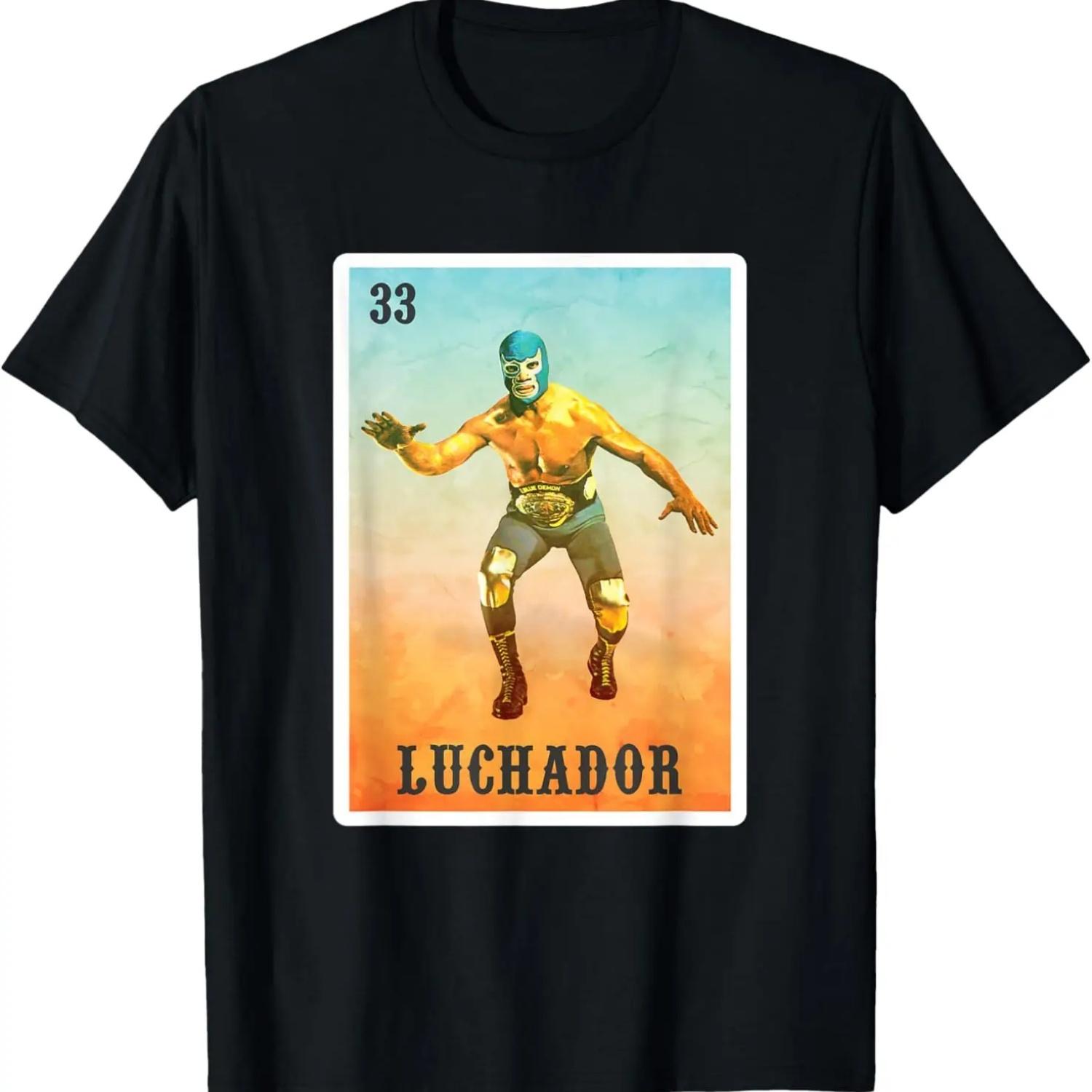 El Wrestler Lucha Libre - Футболка с изображением мексиканского лучадора S чёрный