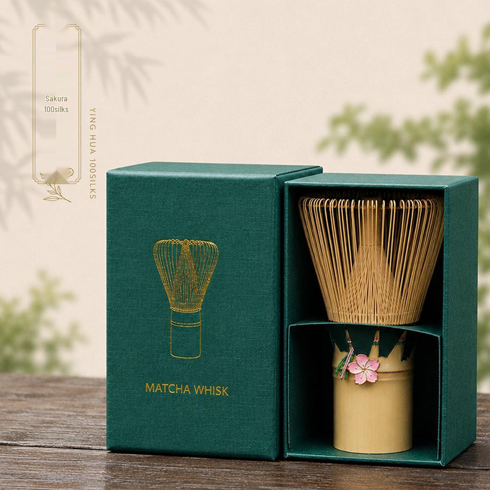 Luxury Matcha Whisk Set: 100-Prong Whisk & Gift Box for Japanese Tea Ceremony